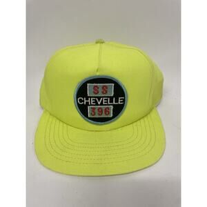 Vintage Chevy Chevelle SS 396 Hat Neon Yellow Snapback Trucker Hat Made In Usa